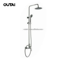 modern bathroom brass bath rainfall shower set faucet and column Thermostatic Two function shower column