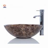 China dark emperador marble Wash Basin For Bathroom Using