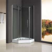 diamond shape tempered glass shower cabin